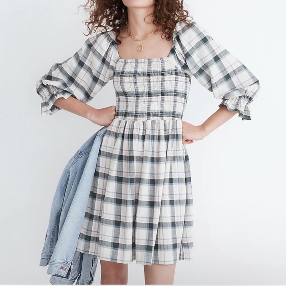 Madewell Lucie Elbow Sleeved Dress with pockets